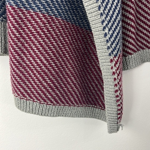 Cabi Colorblock Blanket Open Front Waterfall Cardigan Sweater Womens Size M Fall - Picture 6 of 9
